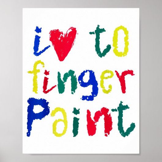I Heart Love To Finger Paint - Funny Couple Poster (Vorne)