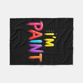 I Heart Love To Finger Paint I'm Paint Cute Couple Fleecedecke (Vorderseite (Horizontal))