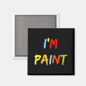 I Heart Love To Finger Paint I'm Paint Cute Couple Magnet (Vorderseite/Rückseite)