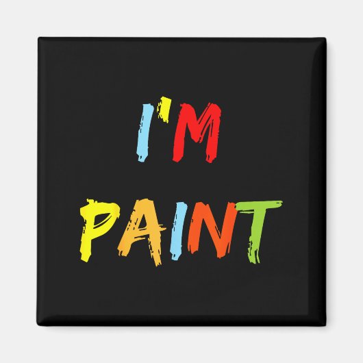 I Heart Love To Finger Paint I'm Paint Cute Couple Magnet (Vorne)