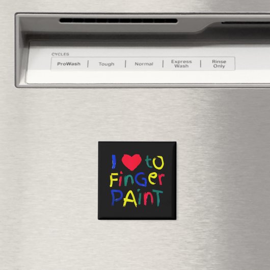 I Heart Love To Finger Paint I'm Paint Cute Couple Magnet (In Situ (Geschirrspüler))