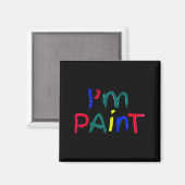 I Heart Love To Finger Paint I'm Paint Cute Couple Magnet (Vorderseite/Rückseite)