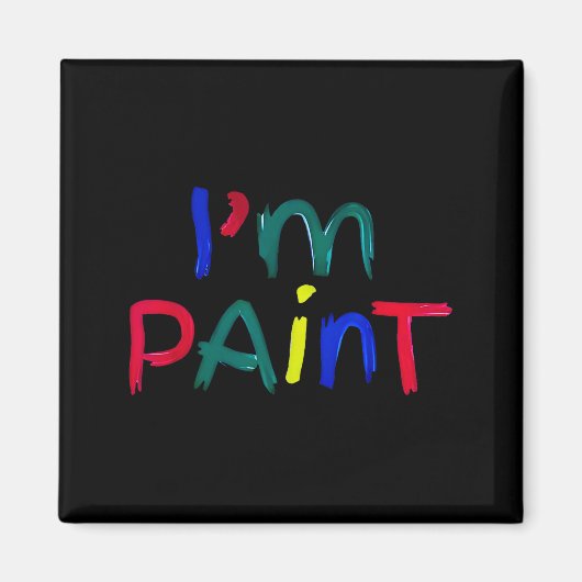 I Heart Love To Finger Paint I'm Paint Cute Couple Magnet (Vorne)