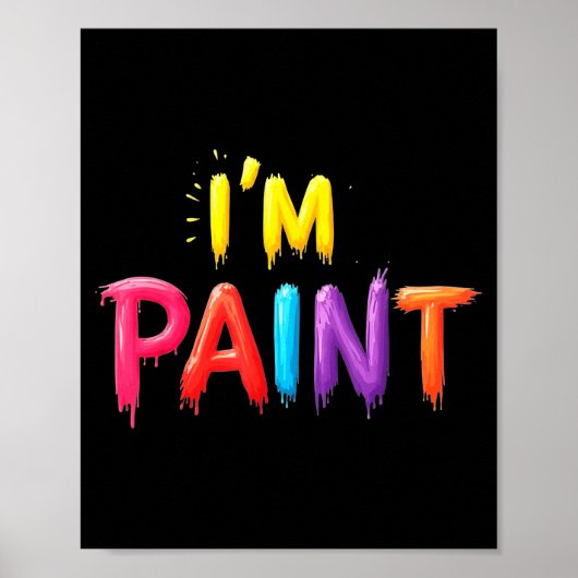 I Heart Love To Finger Paint I'm Paint Cute Couple Poster (Vorne)