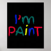 I Heart Love To Finger Paint I'm Paint Cute Couple Poster (Vorne)