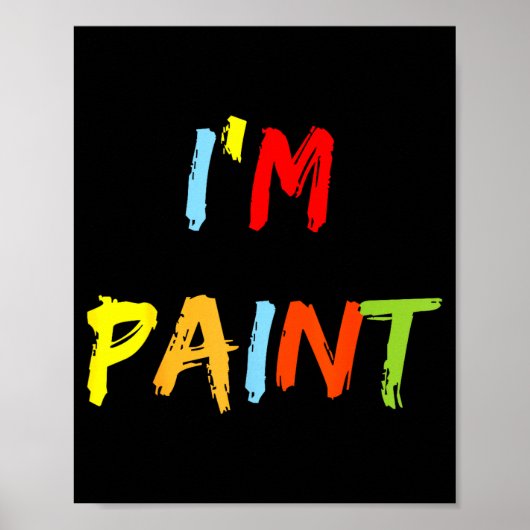 I Heart Love To Finger Paint I'm Paint Cute Couple Poster (Vorne)
