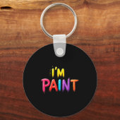I Heart Love To Finger Paint I'm Paint Cute Couple Schlüsselanhänger (Vorderseite)