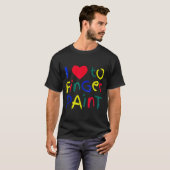 I Heart Love To Finger Paint I'm Paint Cute Couple T-Shirt (Vorne ganz)