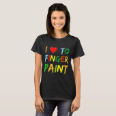 I Heart Love To Finger Paint I'm Paint Cute Couple T-Shirt (Vorne ganz)