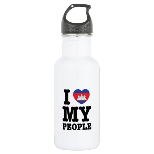 I Heart (Love) Trinkflasche (Vorderseite)