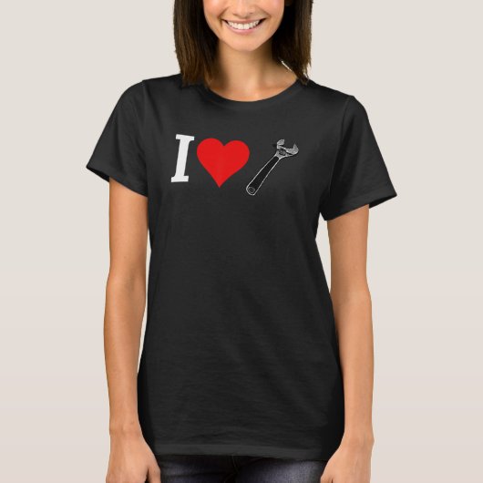 I HEART LOVE WRENCHES TOOLS T-Shirt (Vorderseite)