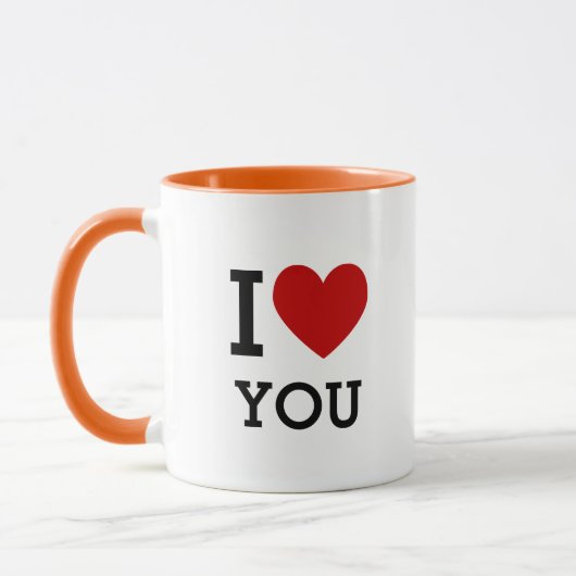 I Heart (Love) You Cute Romantic Gift Mug Tasse (Links)