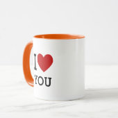 I Heart (Love) You Cute Romantic Gift Mug Tasse (Vorderseite Links)