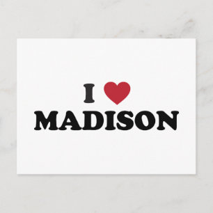 I Heart Madison Wisconsin Postkarte