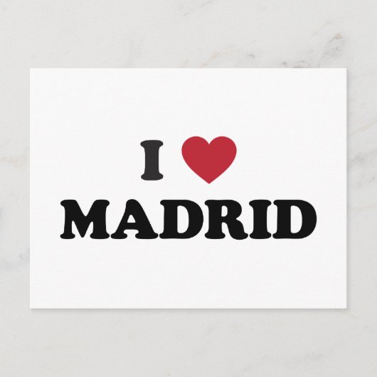 I Heart Madrid Spanien Postkarte (Vorderseite)