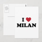 I Heart Mailand Italien Postkarte (Vorne/Hinten)