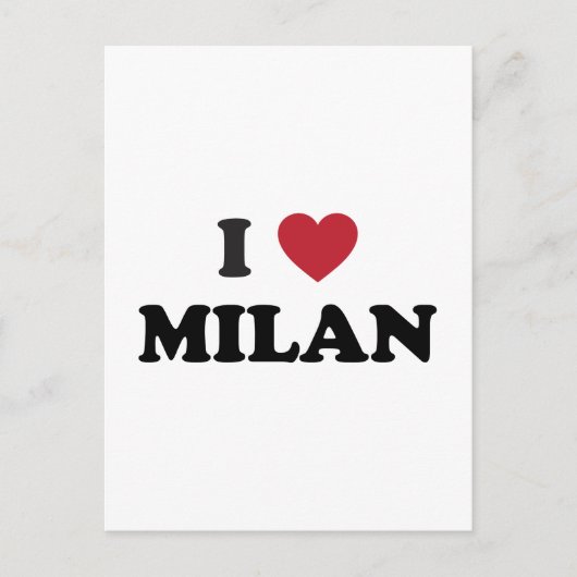 I Heart Mailand Italien Postkarte (Vorderseite)