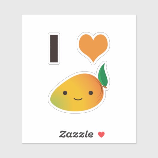 I Heart Mango Aufkleber (Blatt)