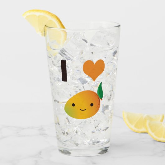 I Heart Mango Glas (Vorderseite Ice)