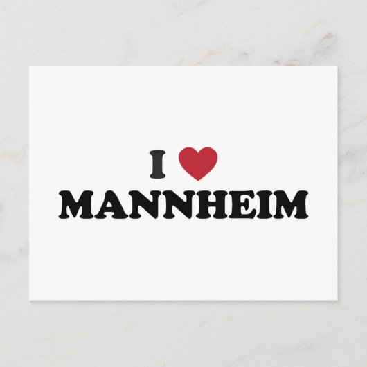I Heart Mannheim Deutschland Postkarte (Vorderseite)