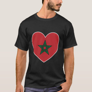 I Heart Marokko - Spaß marokkanischer Flaggen Herz T-Shirt