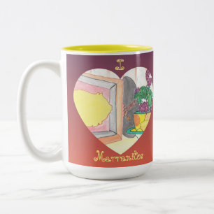 I Heart Marranitos Zweifarbige Tasse
