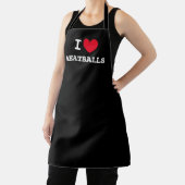 I heart meatballs Funny Custom Black Küche Schürze (InSitu)