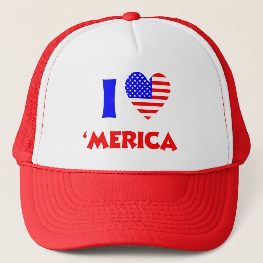 I heart merica truckerkappe (Vorderseite)