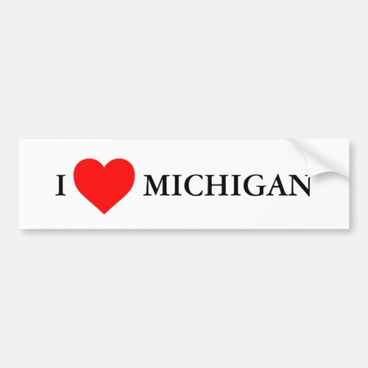 I heart Michigan Autoaufkleber (Vorne)