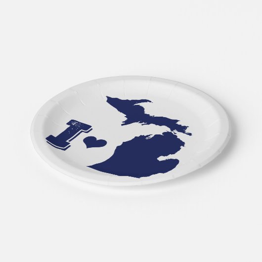 I heart Michigan Pappteller (Schrägansicht)