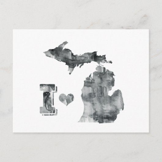 I heart Michigan Postkarte (Vorderseite)
