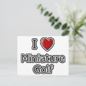 I Heart Miniature Golf Postkarte (Stehend Vorderseite)