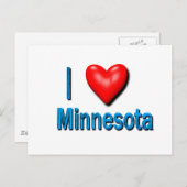 I heart Minnesota Postkarte (Vorne/Hinten)
