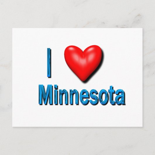 I heart Minnesota Postkarte (Vorderseite)