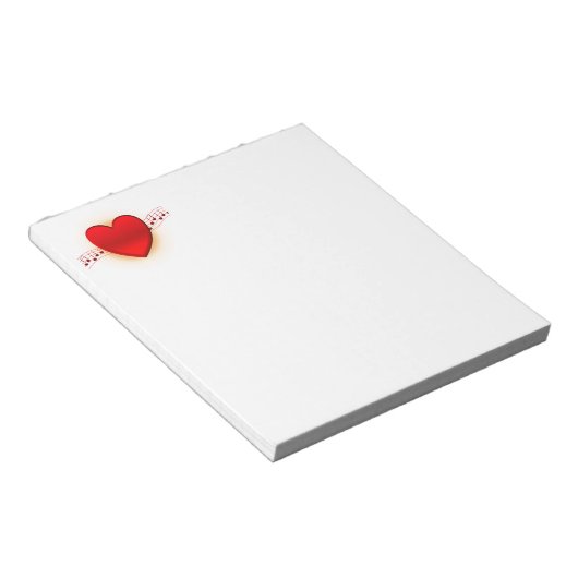 I Heart Music Notizblock (angewinkelt)