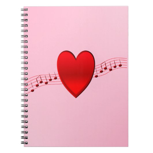 I Heart Music Notizblock (Vorderseite)