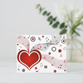 I heart music - Postcard Postkarte (Stehend Vorderseite)