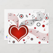 I heart music - Postcard Postkarte (Vorne/Hinten)