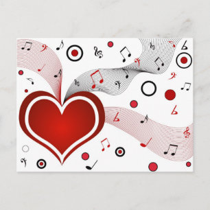 I heart music - Postcard Postkarte