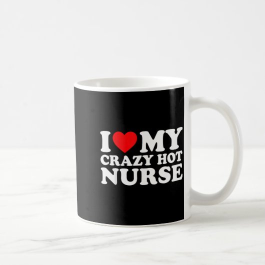 I Heart My Nurse Husband Wife Funny Matching Coupl Kaffeetasse (Rechts)