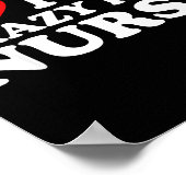 I Heart My Nurse Husband Wife Funny Matching Coupl Poster (Ecke)