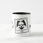 I Heart My Pomeranian Bold Pop Art Or Your Photo Tasse (Zentrum)