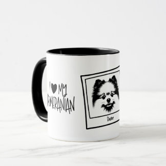 I Heart My Pomeranian Bold Pop Art Or Your Photo Tasse