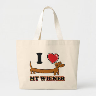 I-HEART-MY-WEINER JUMBO STOFFBEUTEL