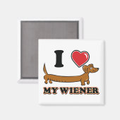 I-HEART-MY-WEINER MAGNET (Vorderseite/Rückseite)