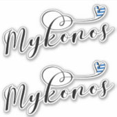 I Heart Mykonos, Griechenland Aufkleber (Vorderseite)