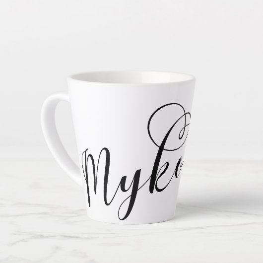 I Heart Mykonos, Griechenland Mattiert Glass Milchtasse (Linke Ecke)