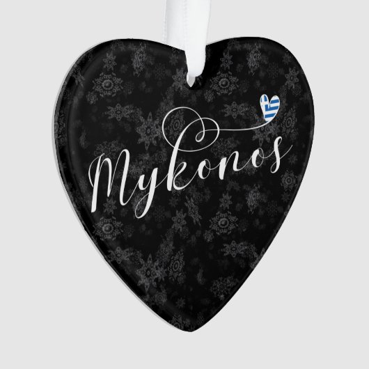 I Heart Mykonos, Griechenland Ornament (Vorderseite)