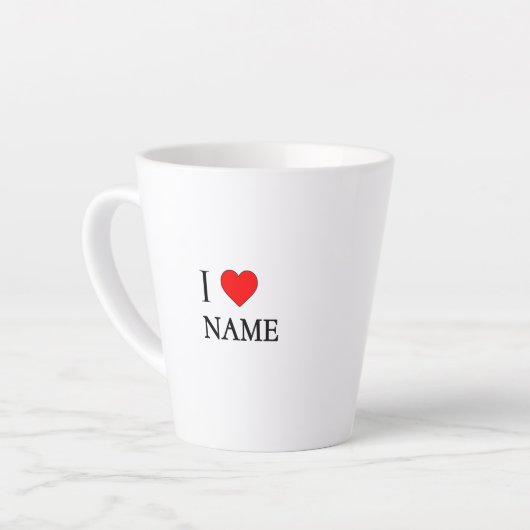 I heart name (customisable) milchtasse (Linke Ecke)