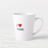 I heart name (customisable) milchtasse (Rechts)